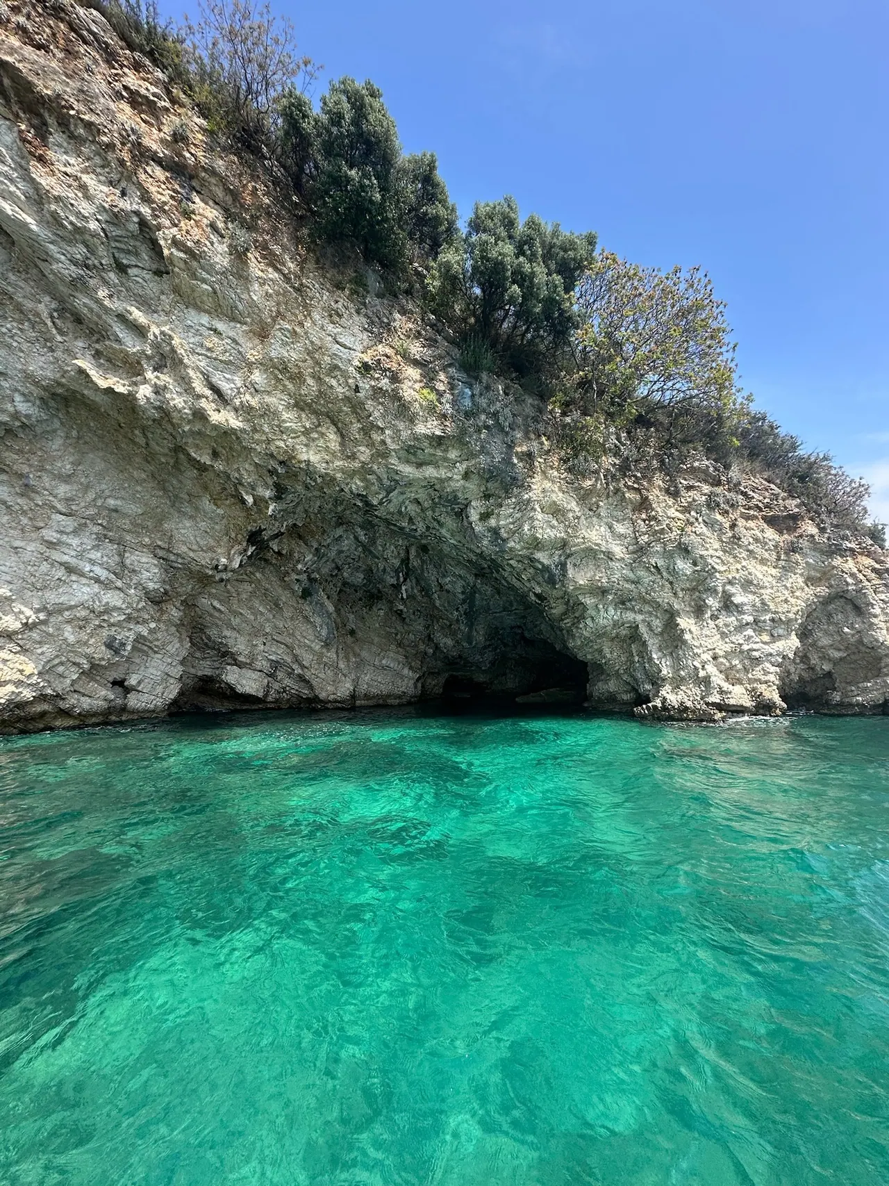 Albanian Riviera coastline from the boat