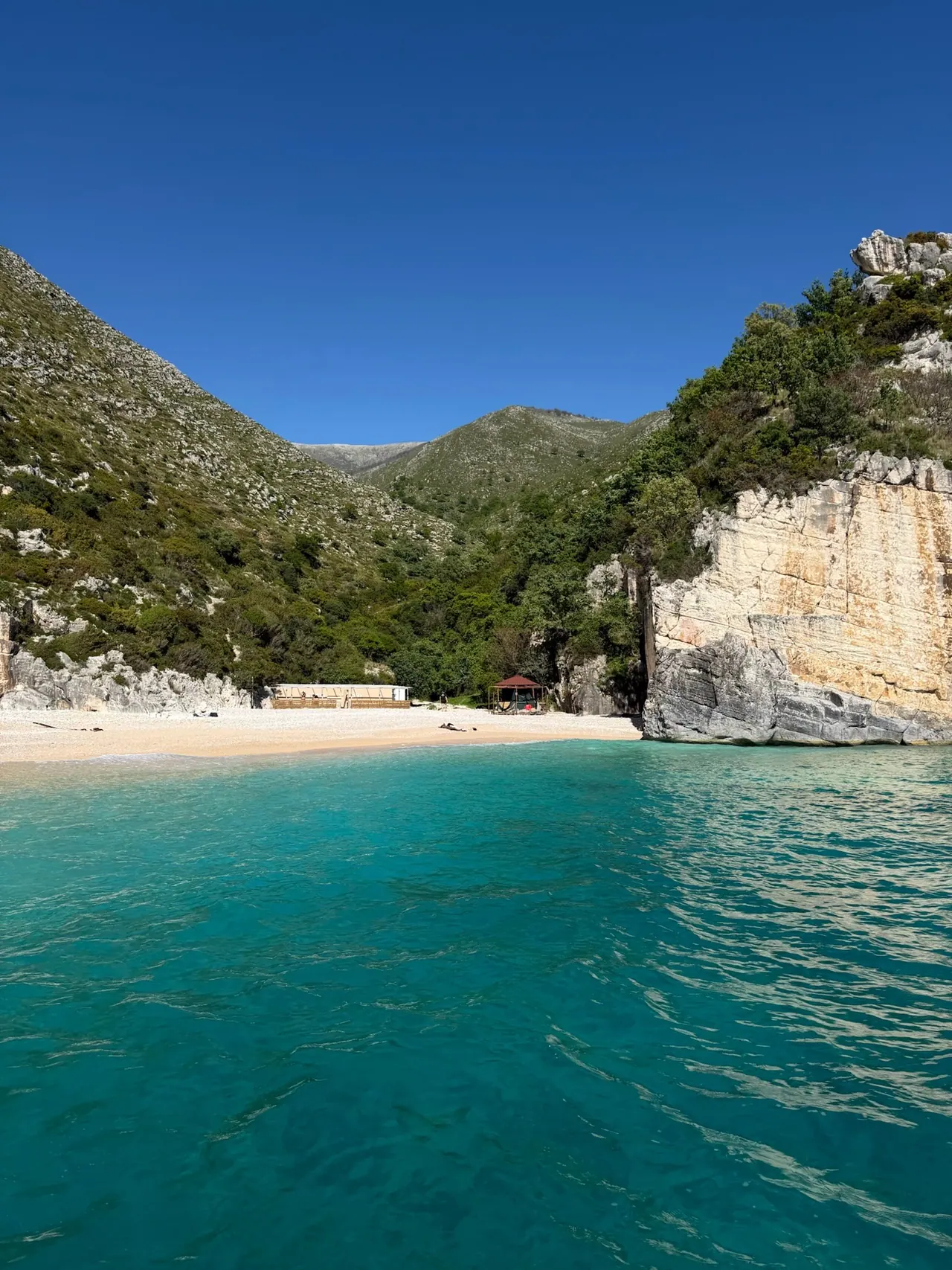 Limestone cliffs at Gramma Bay